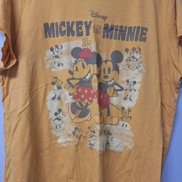 Disney Mickey Minnie Mouse Yellow Womens XXL Tee Shirt Short Sleeve - Picture 6 of 8